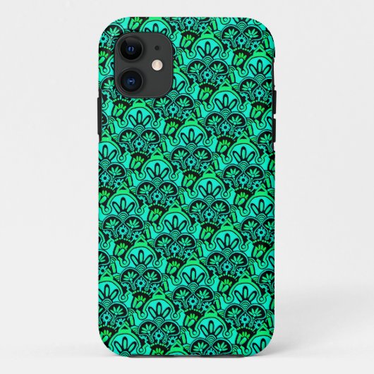 Tribal GreenとBlack iPhoneケース Case-Mate iPhoneケース (裏面)