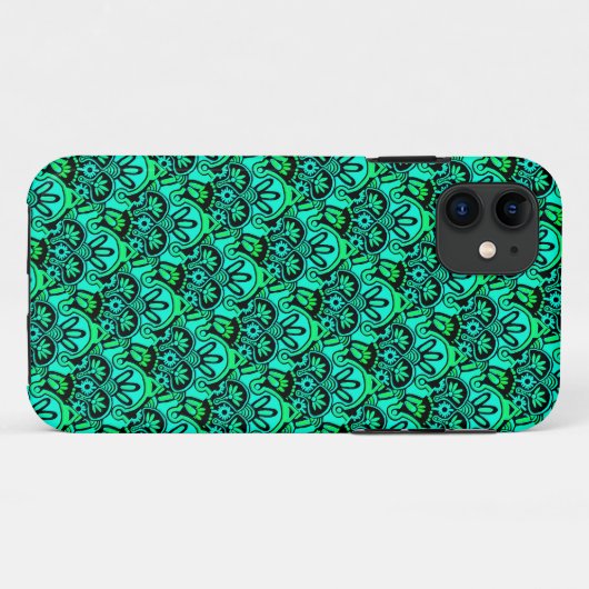 Tribal GreenとBlack iPhoneケース Case-Mate iPhoneケース (裏面(横))