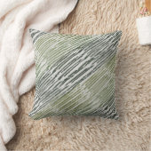 Tribal Green Stripes Abstract Pattern  クッション (ブランケット)