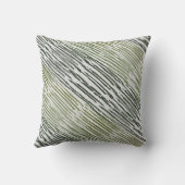 Tribal Green Stripes Abstract Pattern  クッション (裏面)