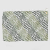 Tribal Green Stripes Abstract Pattern  ゴルフタオル (横)