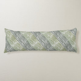 Tribal Green Stripes Abstract Pattern  ボディピロー