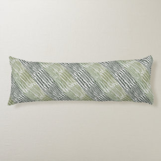 Tribal Green Stripes Abstract Pattern  ボディピロー