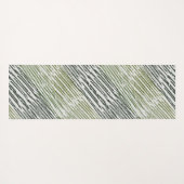Tribal Green Stripes Abstract Pattern  ヨガマット (裏面(横))