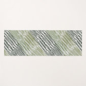 Tribal Green Stripes Abstract Pattern  ヨガマット (正面(横))