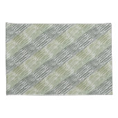 Tribal Green Stripes Abstract Pattern  枕カバー (裏面-右)