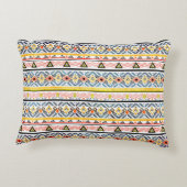 Tribal grunge ethno folk pattern in retro style アクセントクッション (裏面)