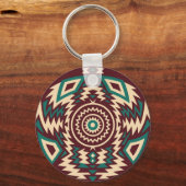 Tribal Inspired Geometric Mandala  キーホルダー (正面)
