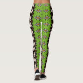 Tribal Inspired Green Patterned Leggings レギンス (裏面)