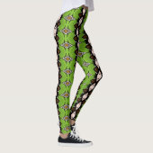 Tribal Inspired Green Patterned Leggings レギンス (右)