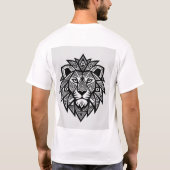 Tribal King: Ancient Geometric Lion Tシャツ (裏面)