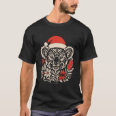 Tribal Koala Christmas – Tattoo-Inspired Tシャツ (正面)