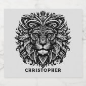 Tribal Lionの名前の追加 ビールラベル (シングルラベル)