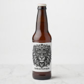 Tribal Lionの名前の追加 ビールラベル (正面)