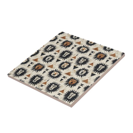 Tribal Lion Safari Pattern タイル (側面)