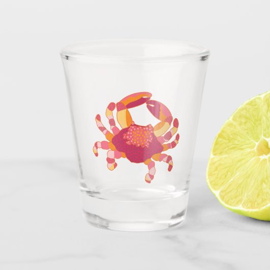 Tribal Marking Crab Shot Glass ショットグラス (正面)