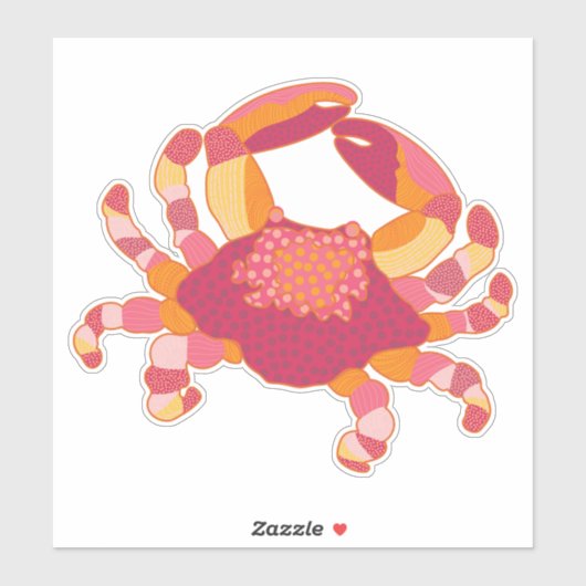 Tribal Marking Crab Sticker シール (シート)