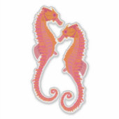 Tribal Marking Seahorses Sticker シール (正面)