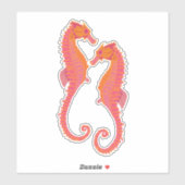Tribal Marking Seahorses Sticker シール (シート)
