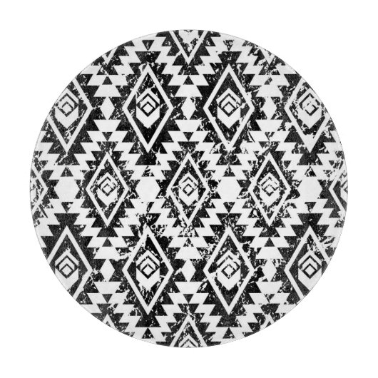 Tribal Navajo:白黒幾何学的。 カッティングボード (正面)