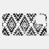 Tribal Navajo:白黒幾何学的。 Case-Mate iPhoneケース (裏面 (横))