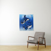 Tribal Orca Killer Whales タペストリー (インサイチュ)