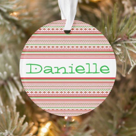 Tribal pattern personalized ornament オーナメント (ツリー)