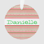Tribal pattern personalized ornament オーナメント (正面)