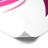 Tribal Pink Bird Stylized Magenta Phoenix ポスター (角)