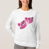 Tribal Pink Bird Stylized Magenta Phoenix Tシャツ (正面)