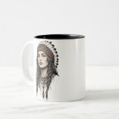 Tribal Queen Wild Soul Two-Tone Coffee Mug ツートーンマグカップ (正面左)