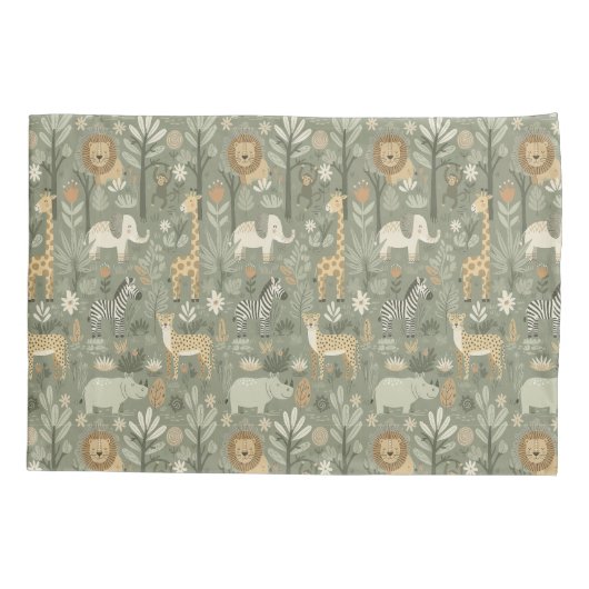 Tribal Safari Jungle Pattern ID1260 枕カバー (裏面)