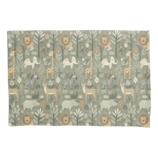 Tribal Safari Jungle Pattern ID1260 枕カバー (正面)