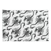 Tribal Scorpion Black and White Pattern 枕カバー (裏面-右)