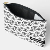 Tribal Scorpion Pattern Modern Personalised アクセサリーポーチ (見開き)