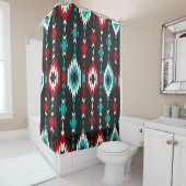 Tribal seamless colorful geometric pattern. Ethnic シャワーカーテン (インサイチュ)