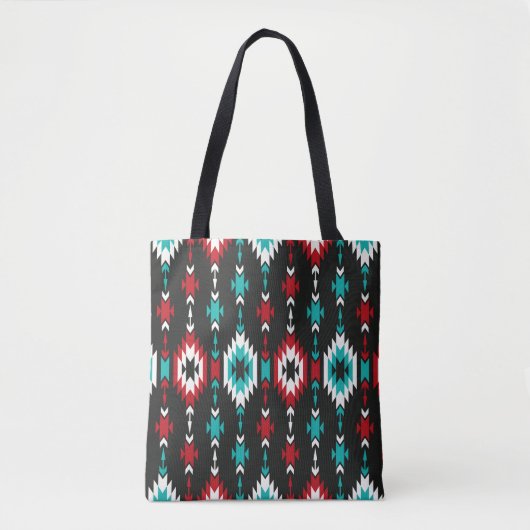 Tribal seamless colorful geometric pattern. Ethnic トートバッグ (正面)