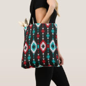Tribal seamless colorful geometric pattern. Ethnic トートバッグ (クローズアップ)