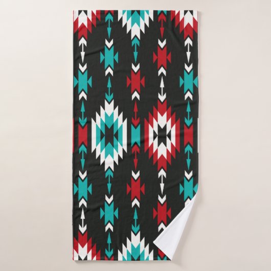 Tribal seamless colorful geometric pattern. Ethnic バスタオル (バスタオル)