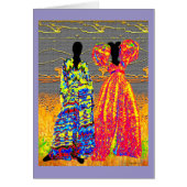 Tribal Sisters in Color Greeting Card (正面)