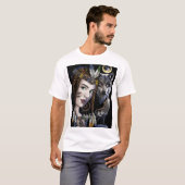 "Tribal Spirit Wolf & Warrior Queen T-Shirt – Bold Tシャツ (正面フル)