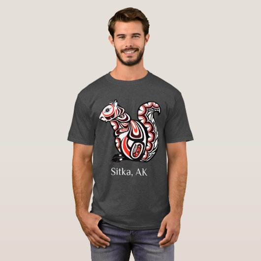 Tribal Squirrel Sitka Alaska Native American Haida Tシャツ (正面フル)