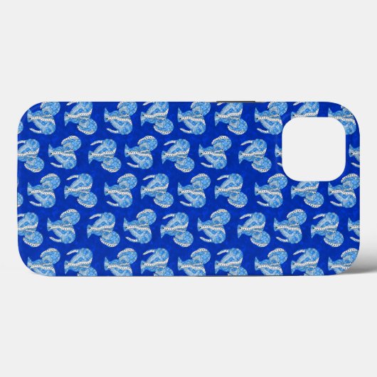 Tribal Tattoo Manatees Ocean Blue Case-Mate iPhoneケース (裏面 (横))