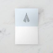 Tribal Teepee赤ちゃんシャワーありがとう サンキューカード (内部)