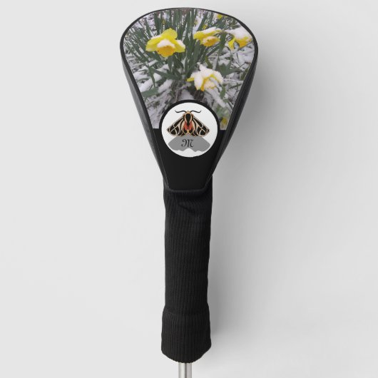 Tribal Tiger Moth Monogram w写真 ゴルフヘッドカバー (正面)