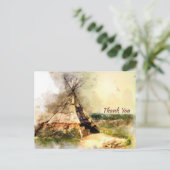 Tribal Tipiとハートアローボホーテペサンキュー ポストカード (スタンド正面)