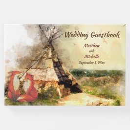 Tribal TipiとLove Boho Teepeeのキツネ結婚。 ゲストブック