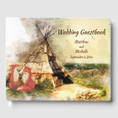 Tribal TipiとLove Boho Teepeeのキツネ結婚。 ゲストブック (正面)