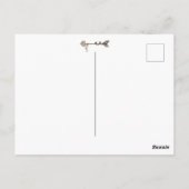 Tribal Tipi、キツネとハート矢印Bohoありがとう ポストカード (裏面)