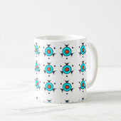 Tribal Turquoise Pattern コーヒーマグカップ (正面右)